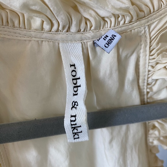 Ruffle Trim Silk Top - Picture 2 of 5